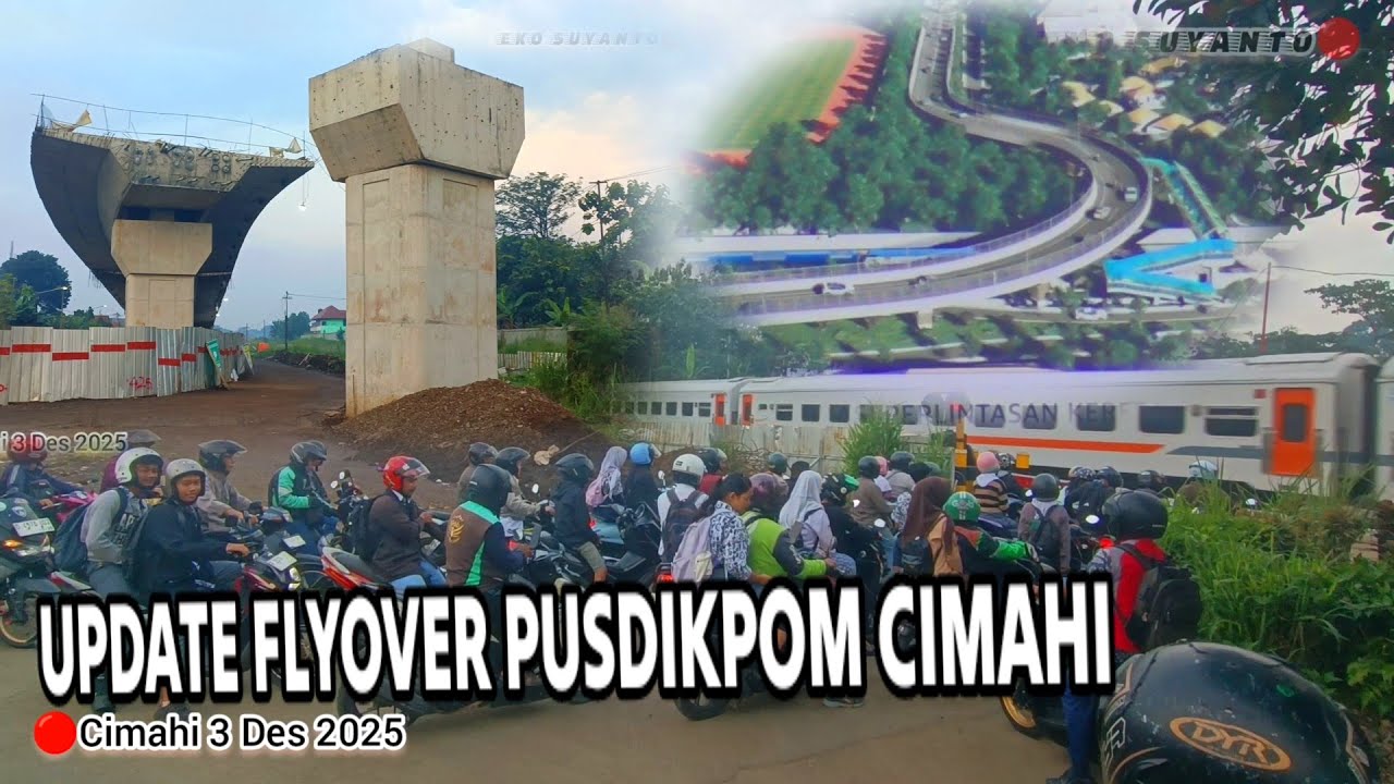 🔴Update Flyover Pusdik Pom Cimahi Bakal Jadi Icon baru  Desainya Unik dan ada JPO