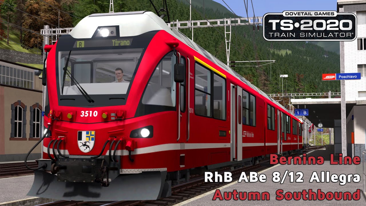 Autumn Southbound - Bernina Line - RhB ABe 8/12 Allegra - Train Simulator 2020