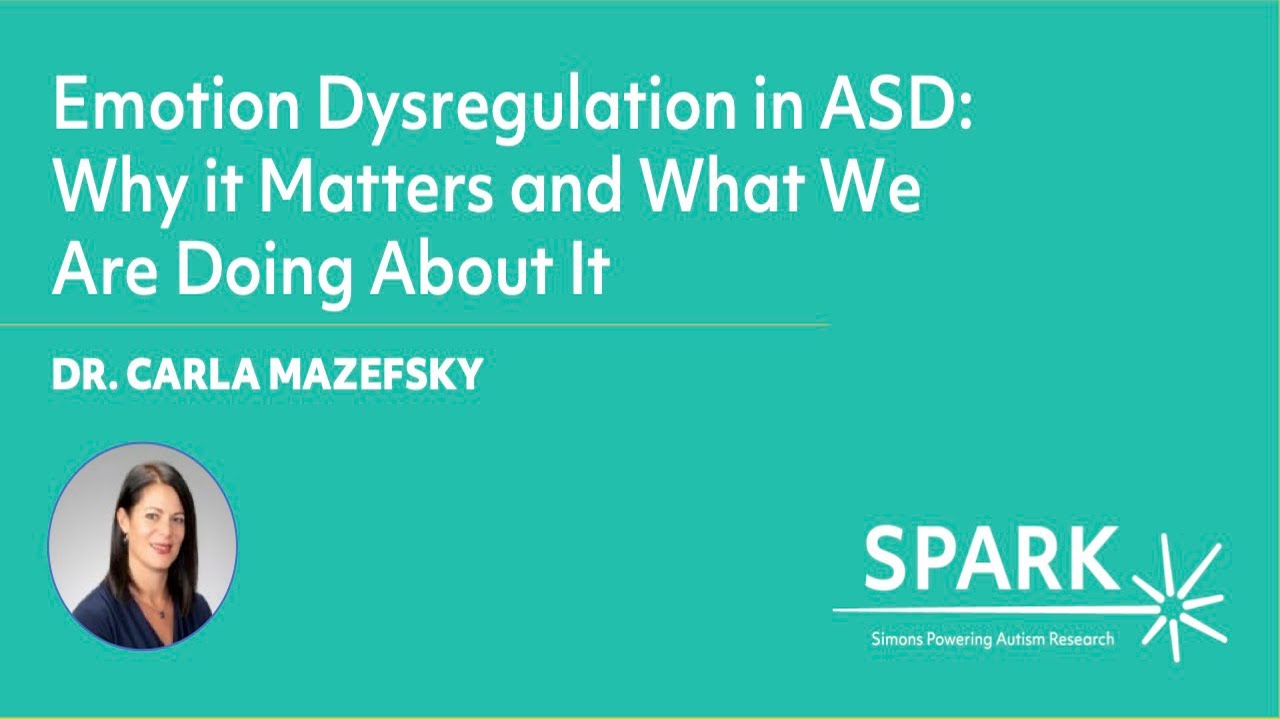 Emotion Dysregulation in ASD: Why It Matters and What We Are Doing About It