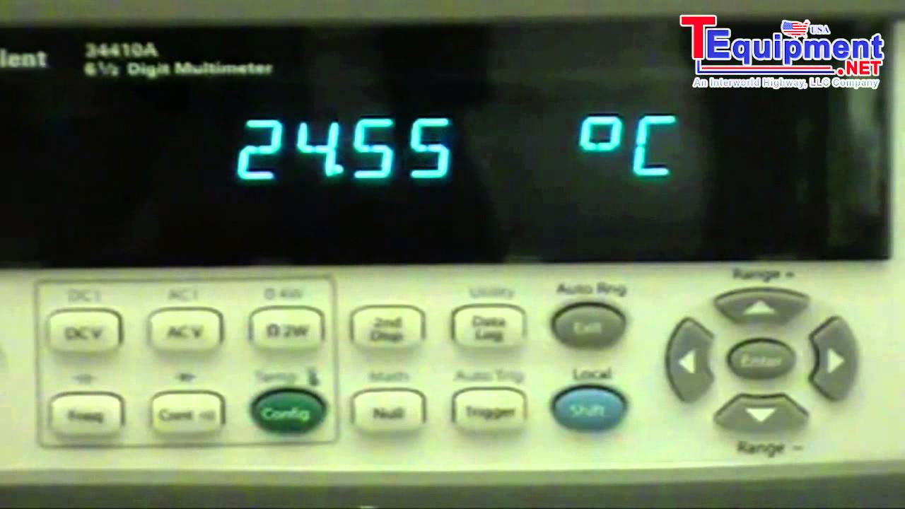 How to setup the datalogger for the Agilent 34410A & 34411A
