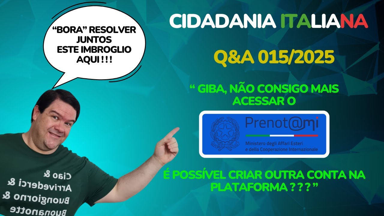 CIDADANIA ITALIANA - RESPOSTAS AOS INSCRITOS - Q&A 015 - AIRE - AGENDAMENTO PASSAPORTE - ETC.