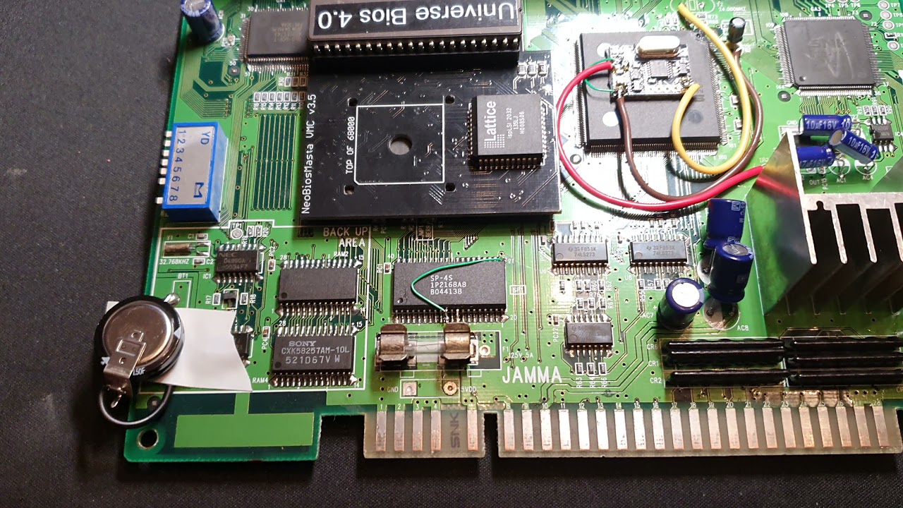 NeoGeo MV-1C NeobiosMasta VMC Supercapacitor Full Recap Stereo Mod
