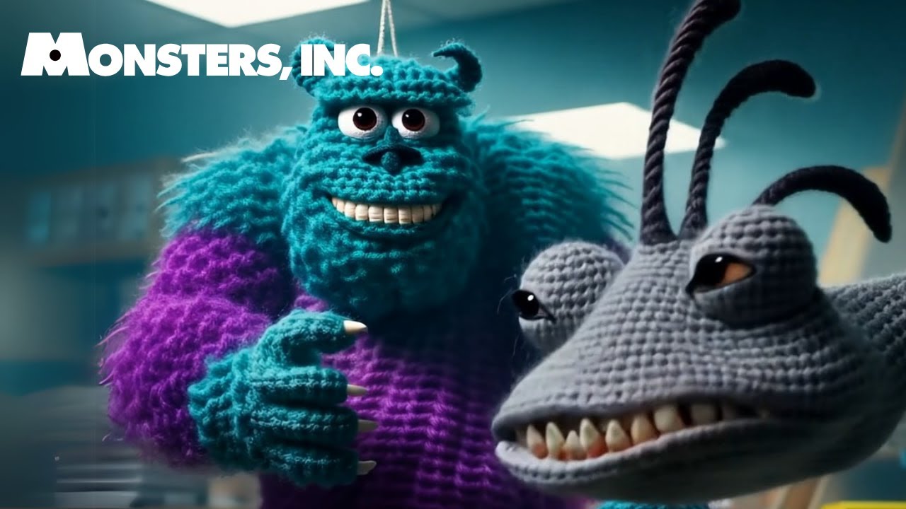 Monsters, Inc. (2001) Sulley and Randal Scare Floor Scene | Reimagined by AI