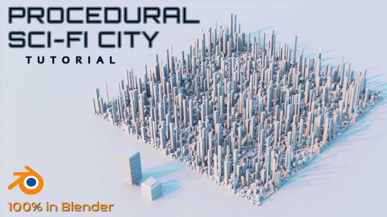 Easy Procedural Sci-Fi City Tutorial - Blender 2.9 EEVEE Geometry Nodes