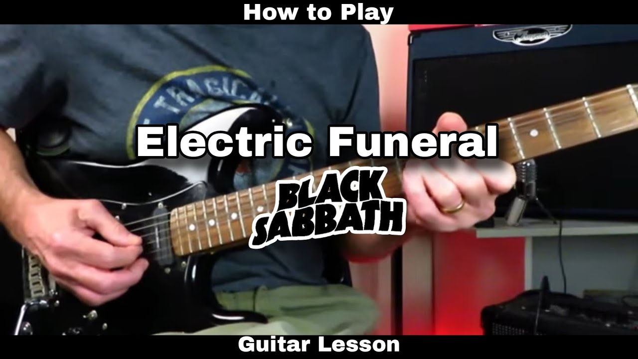 ELECTRIC FUNERAL - Black Sabbath.  Guitar Lesson / Tutorial.