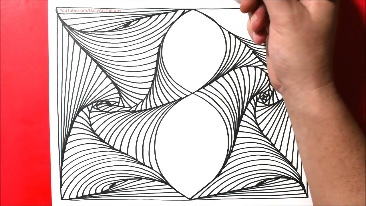 Daily Line Illusion | Infinite Deception 3D Art Therapy Pattern / Spiral Drawing / Satisfying