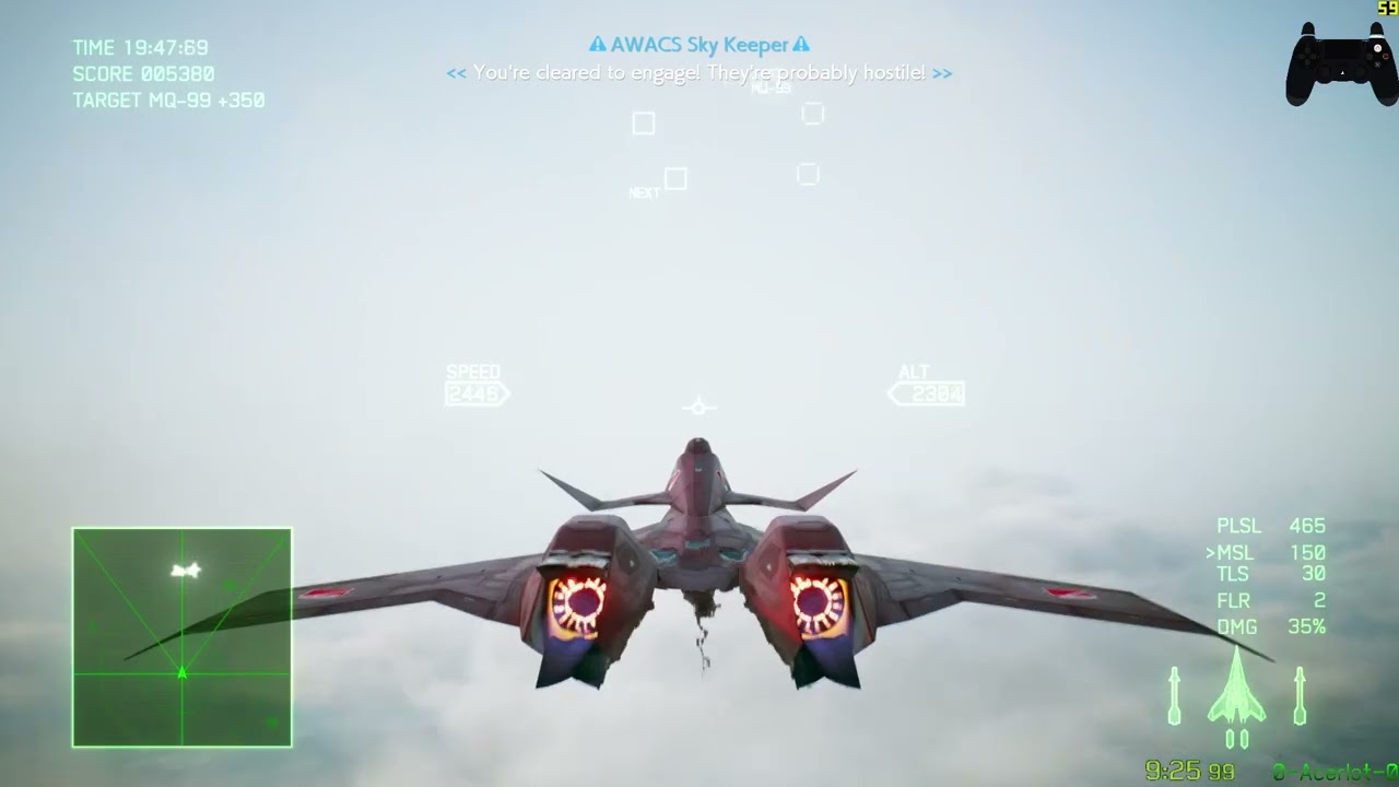 AC7 - Guns Only - DLC Aircraft - Charge the Enemy - 3'13