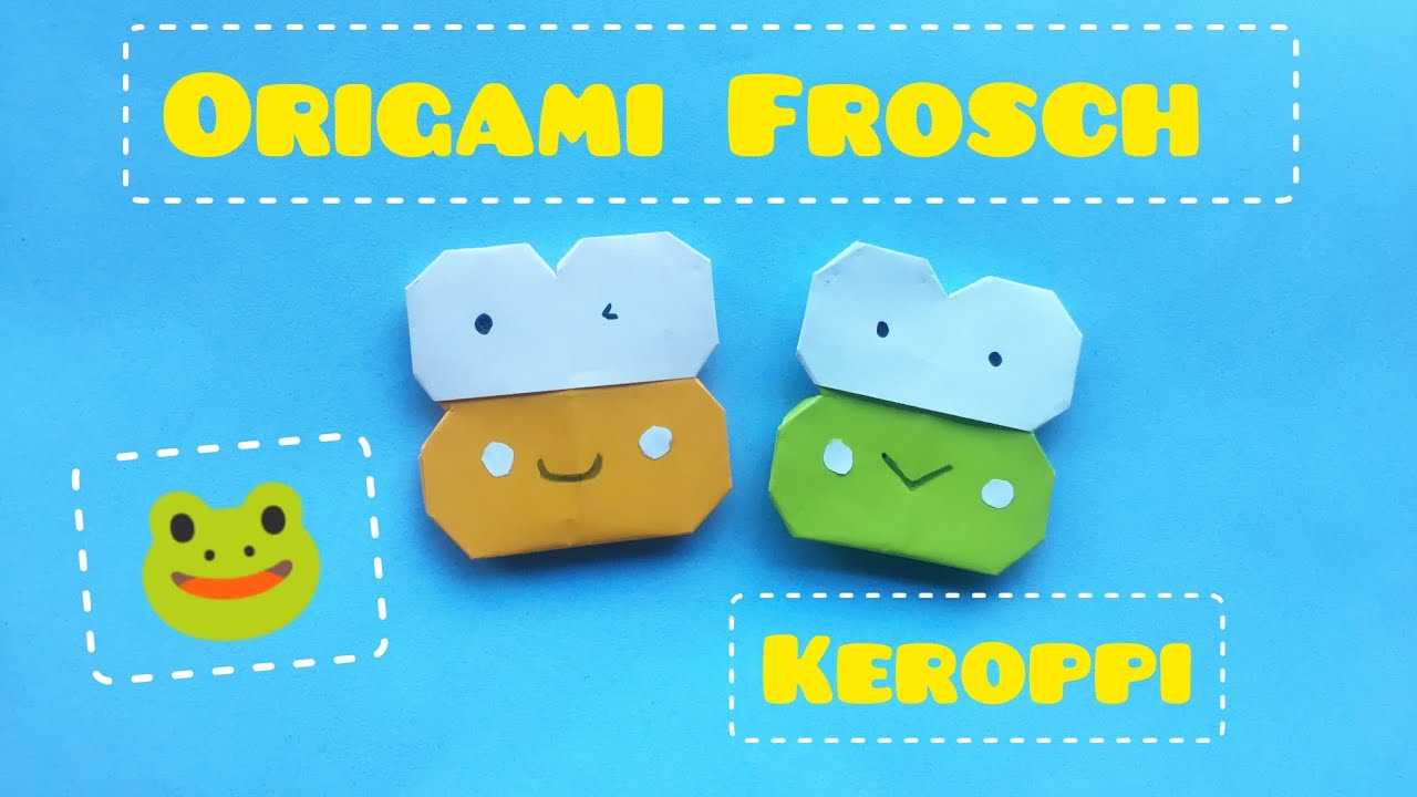 Origami Frosch Einfach - Frosch Papier - Origami Falten - Origami Frog - Basteln mit Papier