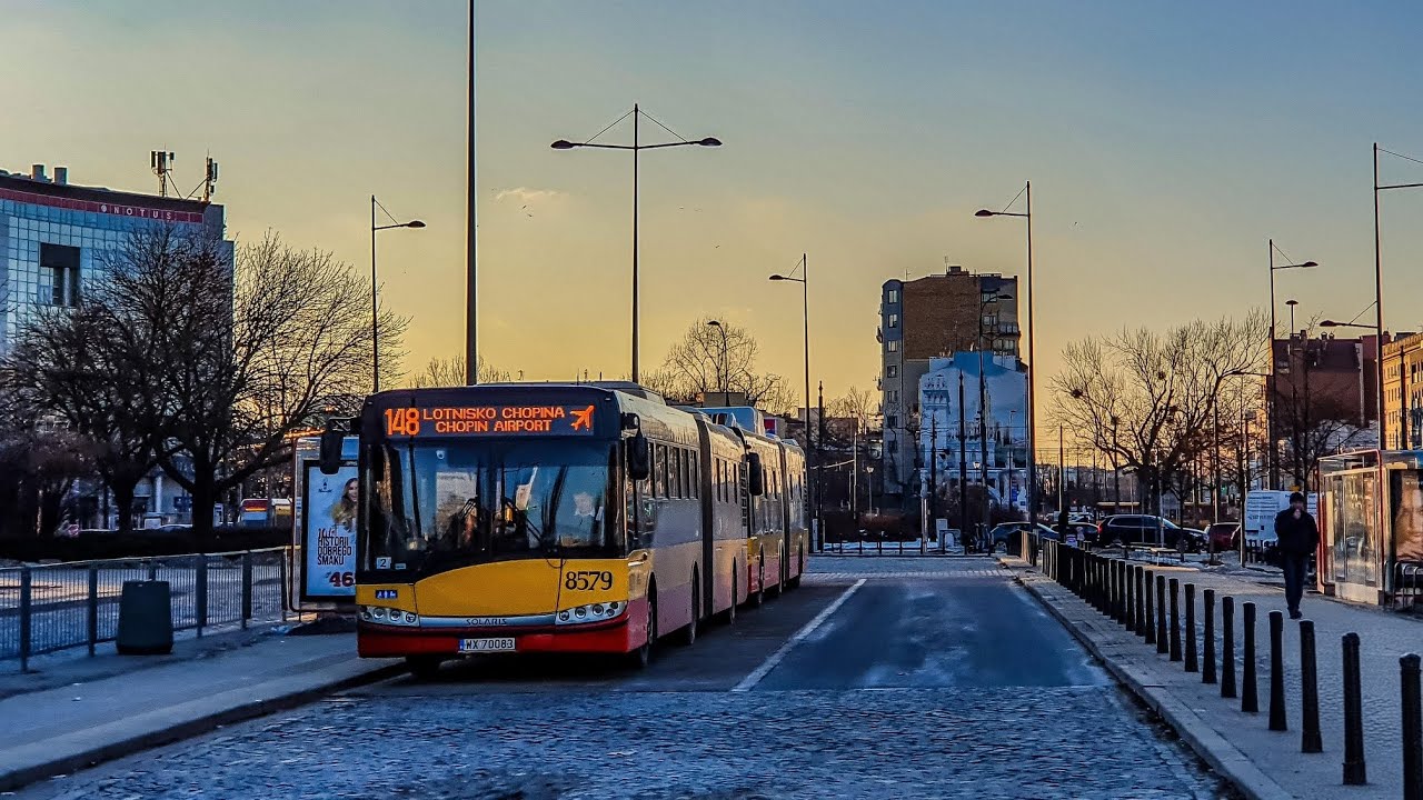 [#54] 148 ➡️ Lotnisko Chopina Chopin Airport 🚍Solaris Urbino 18 III #8579 - MZA Warszawa sp. z.o.o.