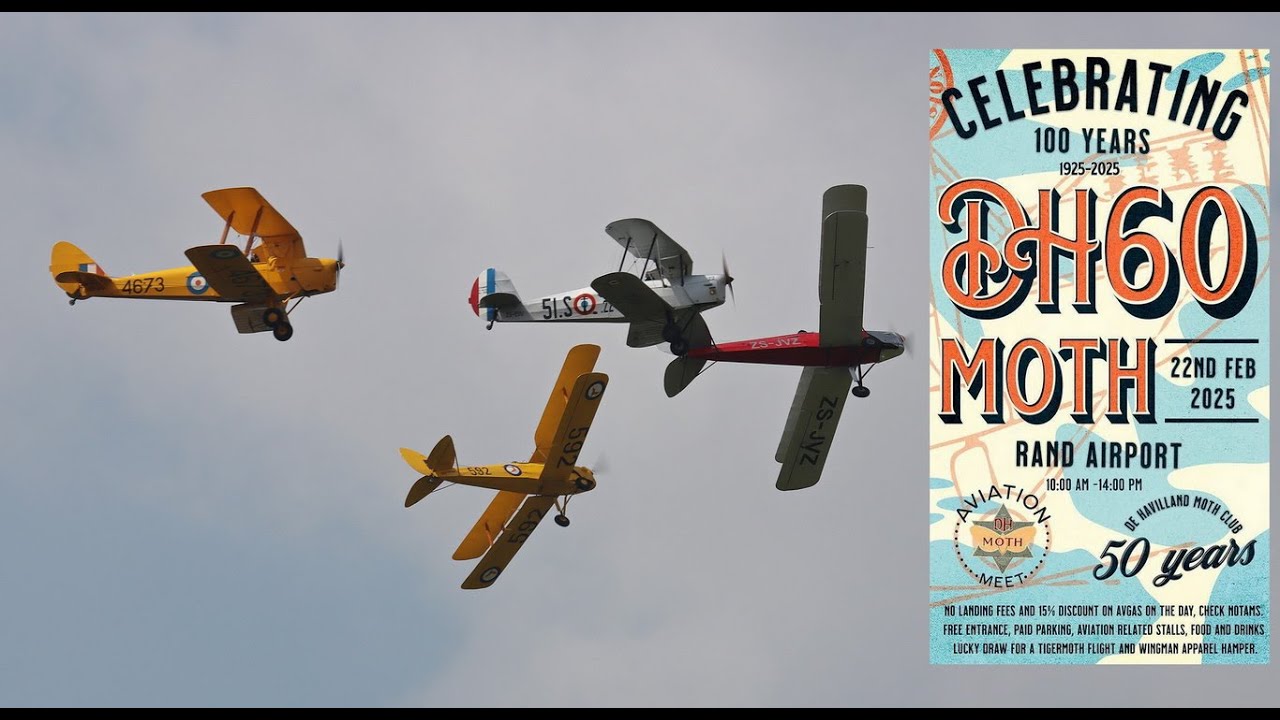 de Havilland Tiger Moth 100th Anniversary 22 02 2025 Rand Airport