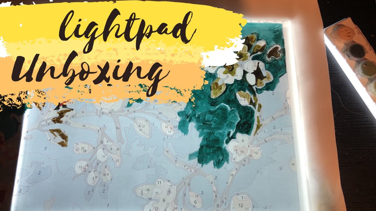 Unboxing lightpad for paint by numbers and diamond painting