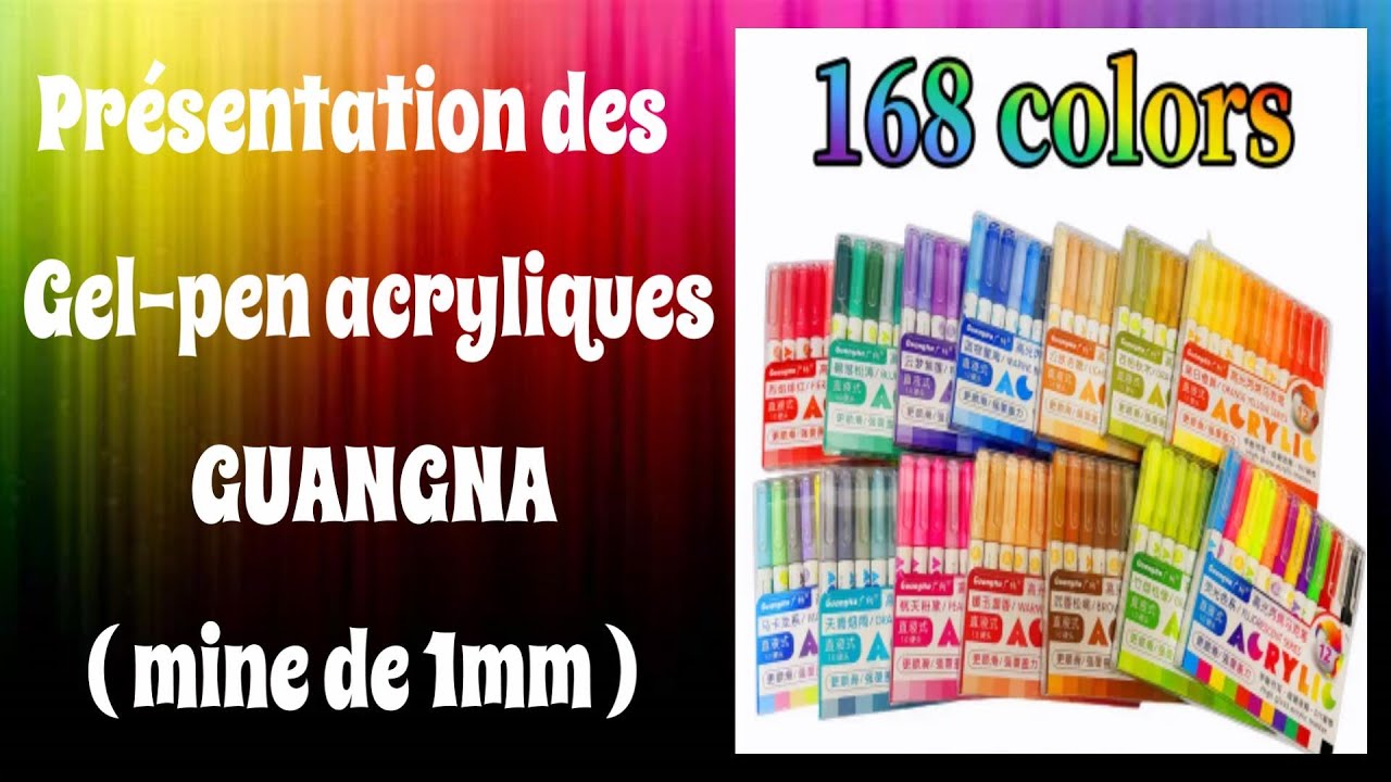 Présentation des ACRYLIC GEL-PEN GUANGNA