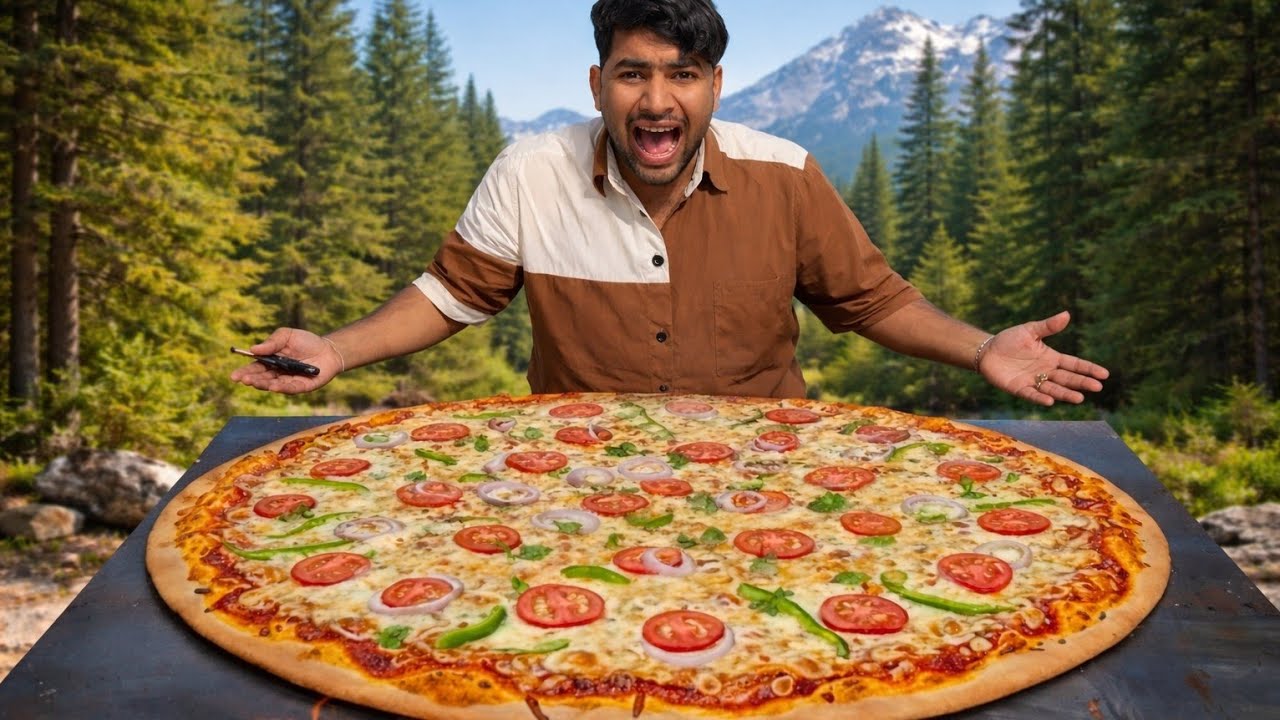 i Cooked Homemade Pizz || हमने बनाया देसी स्टाइल में पिज़्ज़ा 🍕