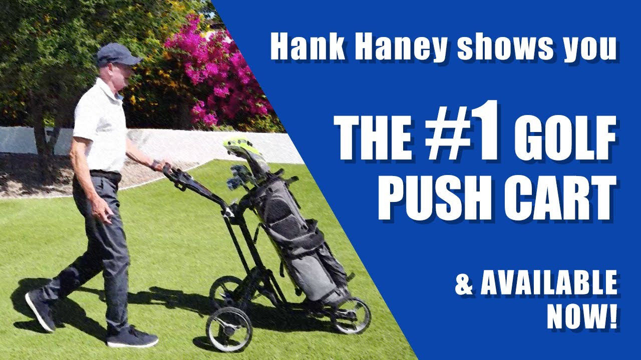 Hank Haney on the Qwik Fold Push Cart