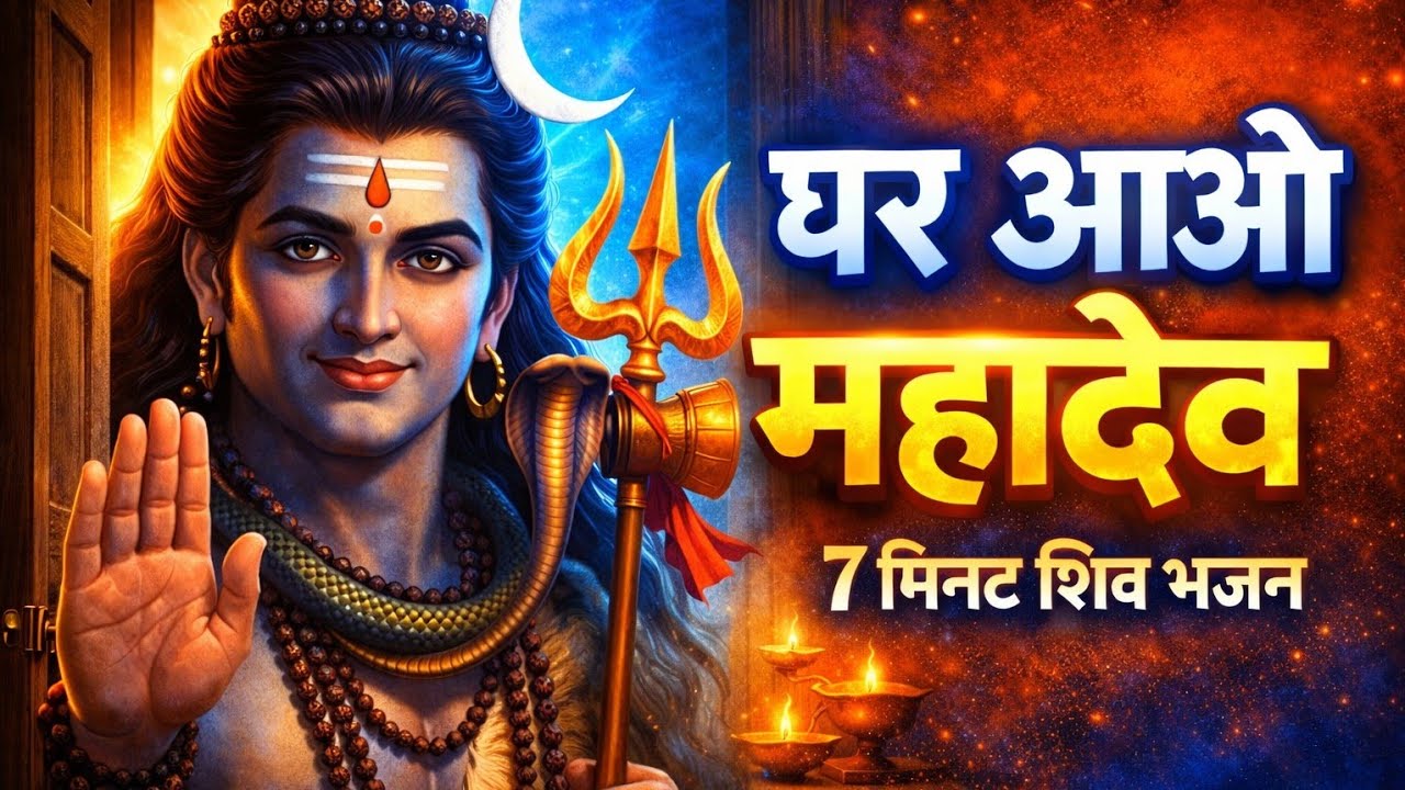 सुबह सुनने वाला शिव भजन 🙏 | हमारे घर आओ महादेव | 7 मिनट भक्ति गीत | Morning Shiv Bhajan