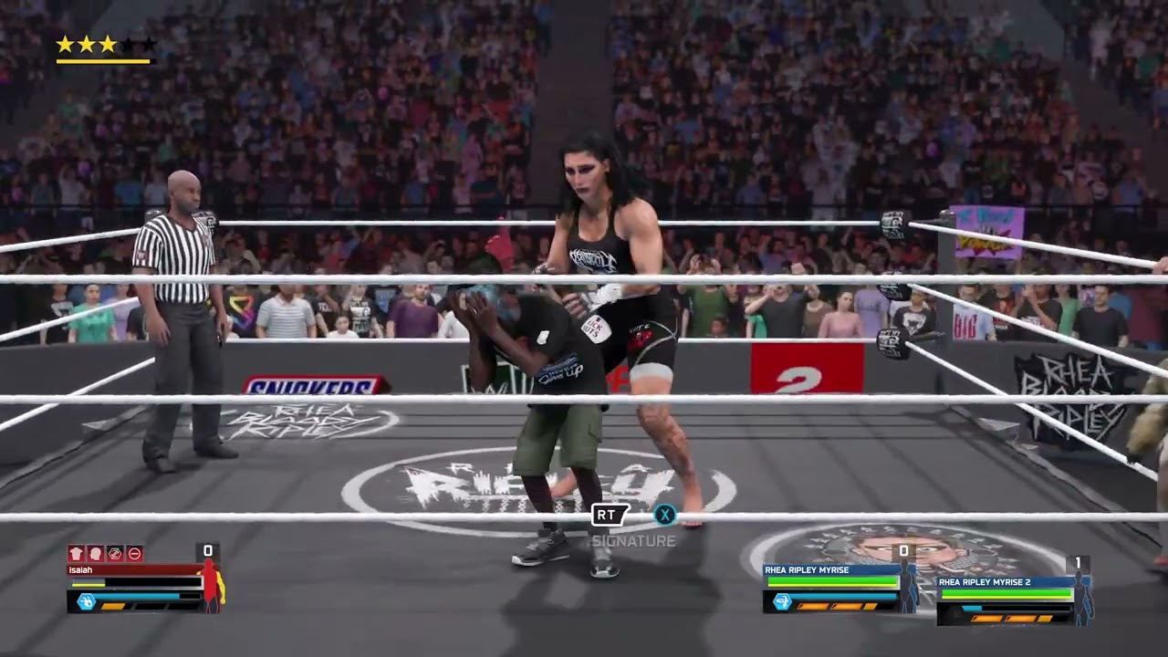 Destroyed By Giant Rhea Ripley Low Blow 😵‍💫 WWE2k25 🎮