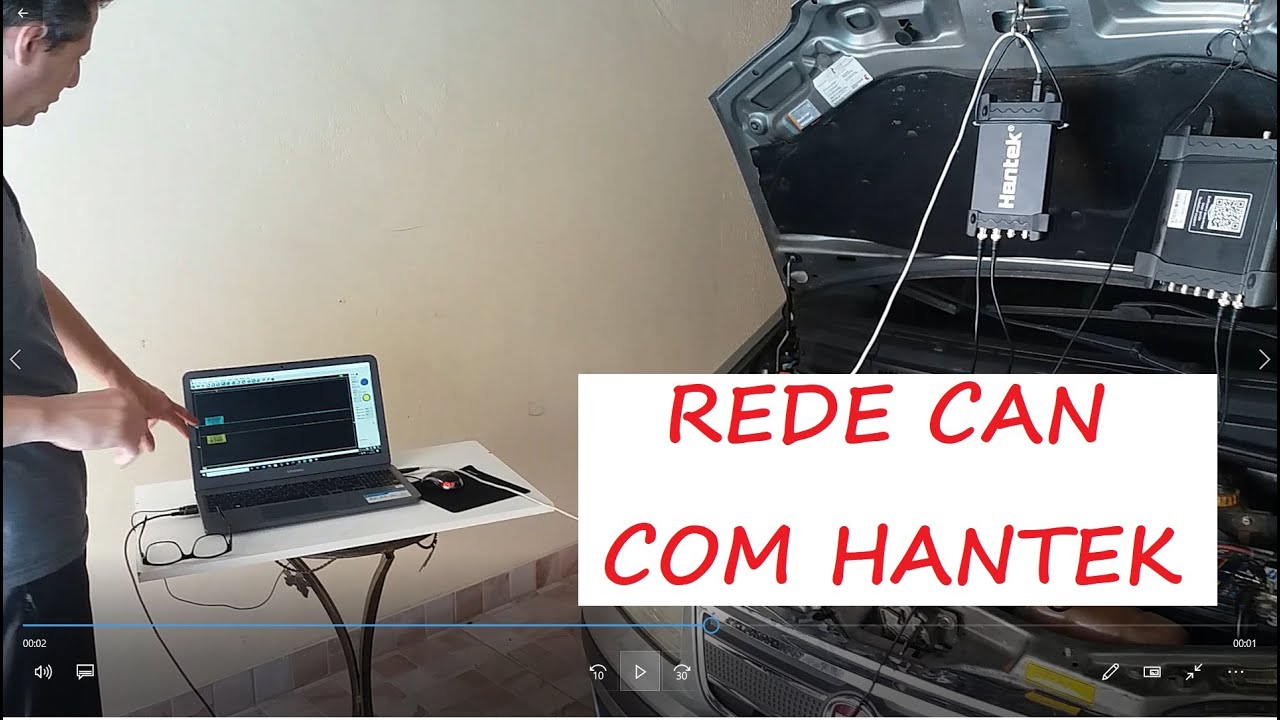 Teste da REDE CAN com Hantek 6074BE e 1008C