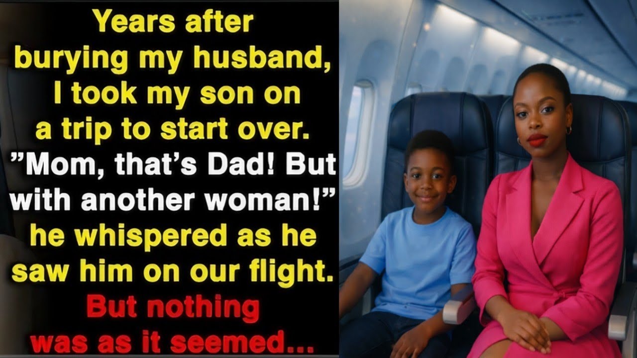 My son saw a man on our flight and cried “It’s Dad!“. But he died years ago...