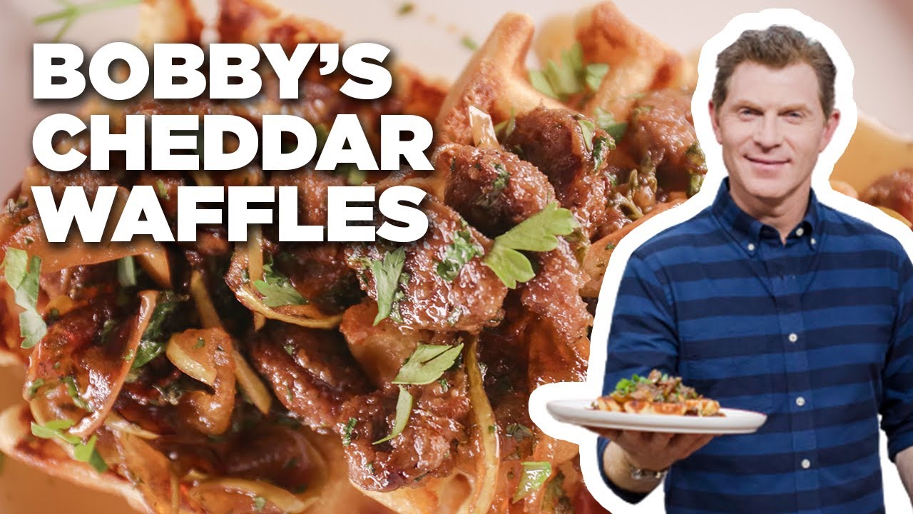 Bobby Flay's Cheddar-Black Pepper Waffles | Brunch @ Bobby's | Food Network