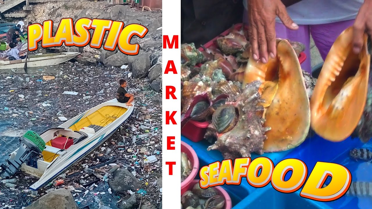 SEMPORNA Il mercato del pesce più incasinato |Seafood & plastic | Bajau | pollution | Fish | Borneo