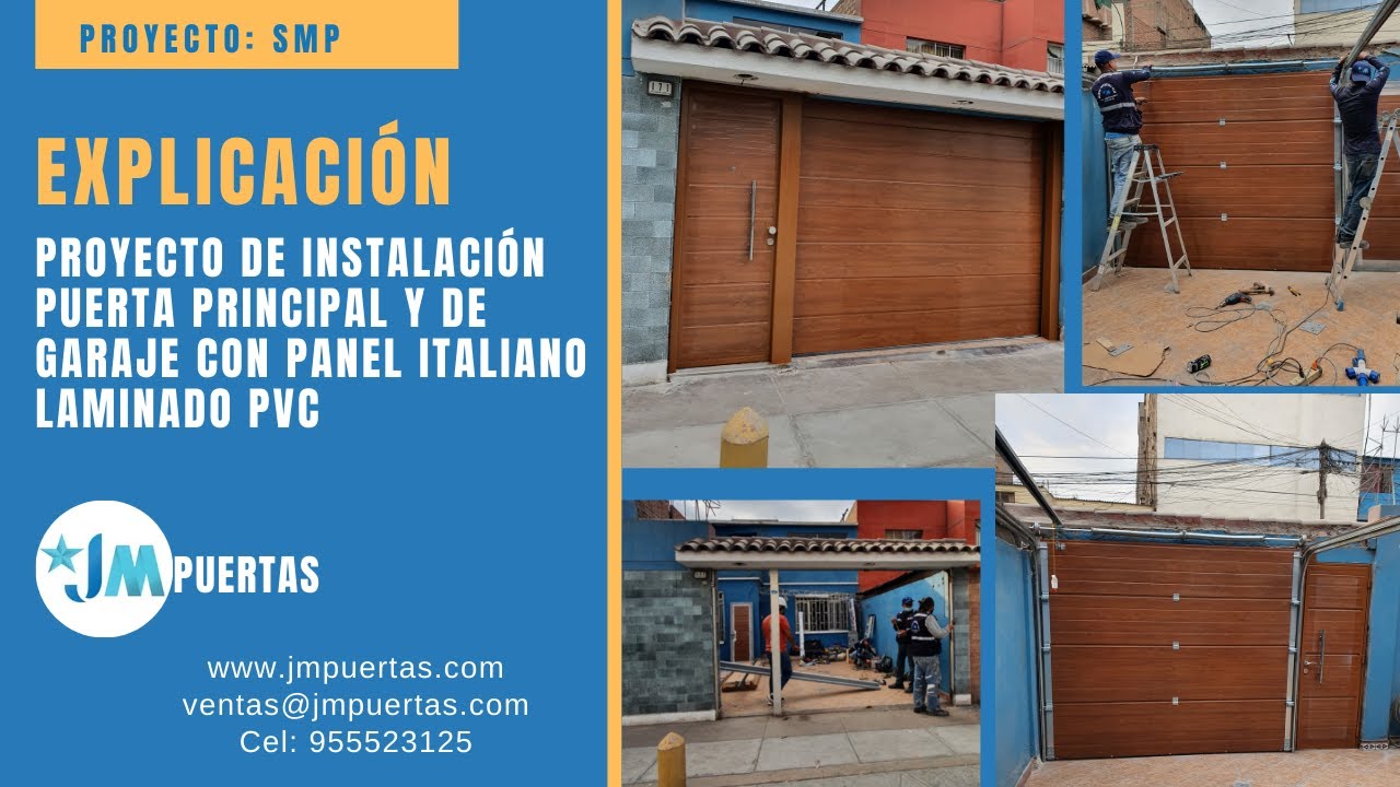 😍PROYECTO DE INSTALACIÓN PUERTA SECCIONAL Y PRINCIPAL CON PANEL ITALIANO LAMINADO PVC✔