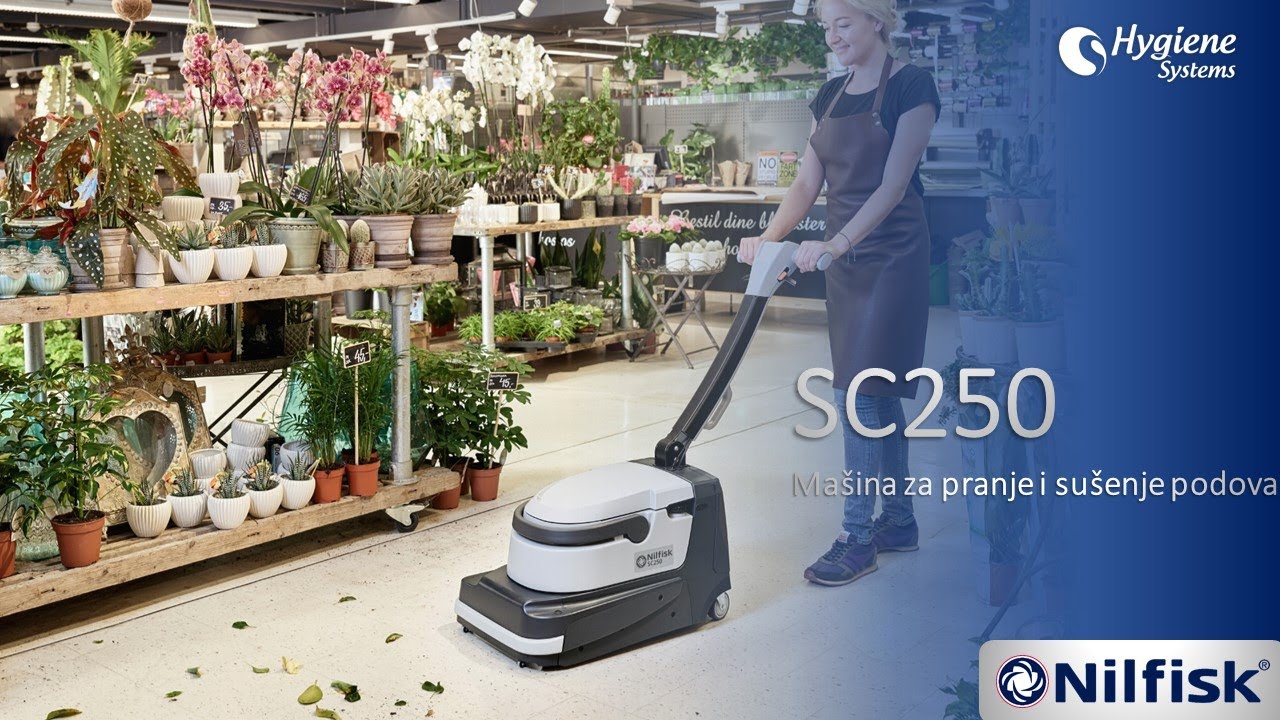 Nilfisk SC250 je kompaktna mašina za ribanje i sušenje podova