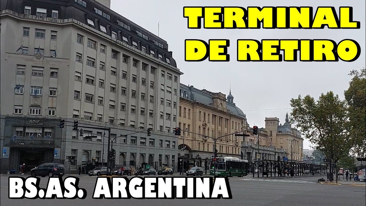 RECORRIENDO AVENIDA DEL LIBERTADOR - TERMINAL DE RETIRO Y PLAZA CANADA - BUENOS AIRES ARGENTINA