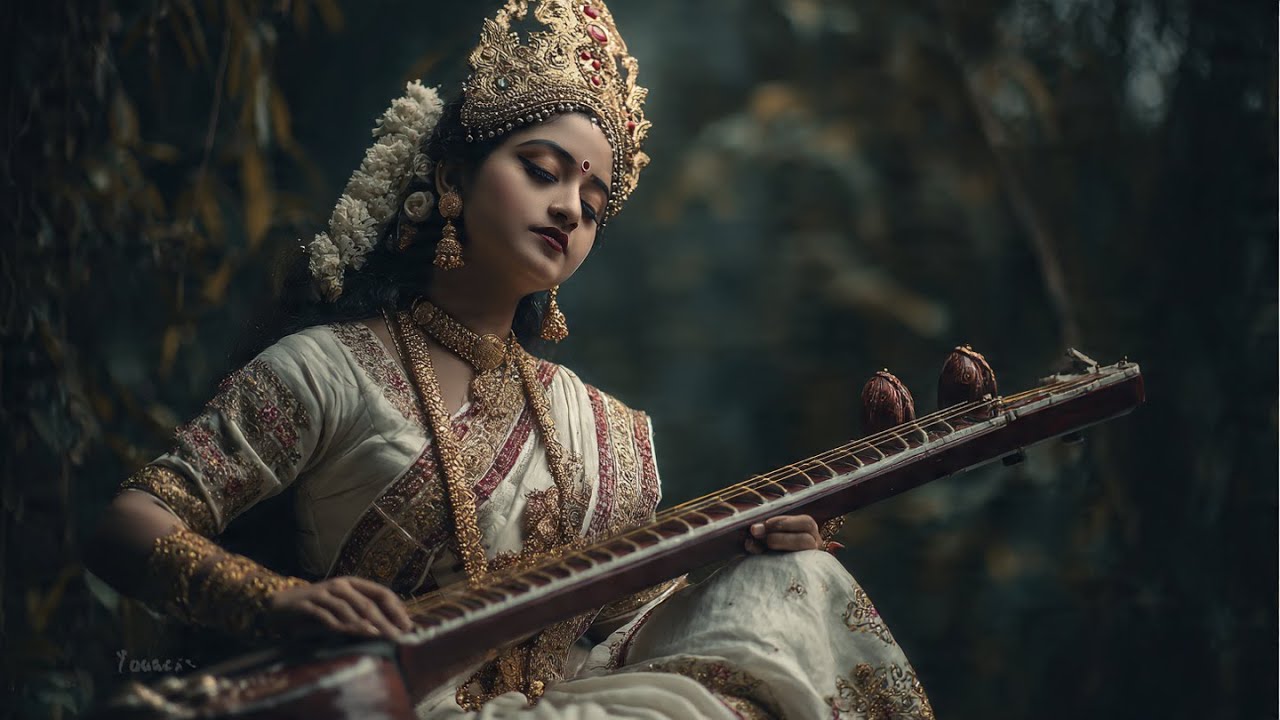 LIVE Now 🔴 Saraswati Veena for Wisdom, Focus & Inner Calm