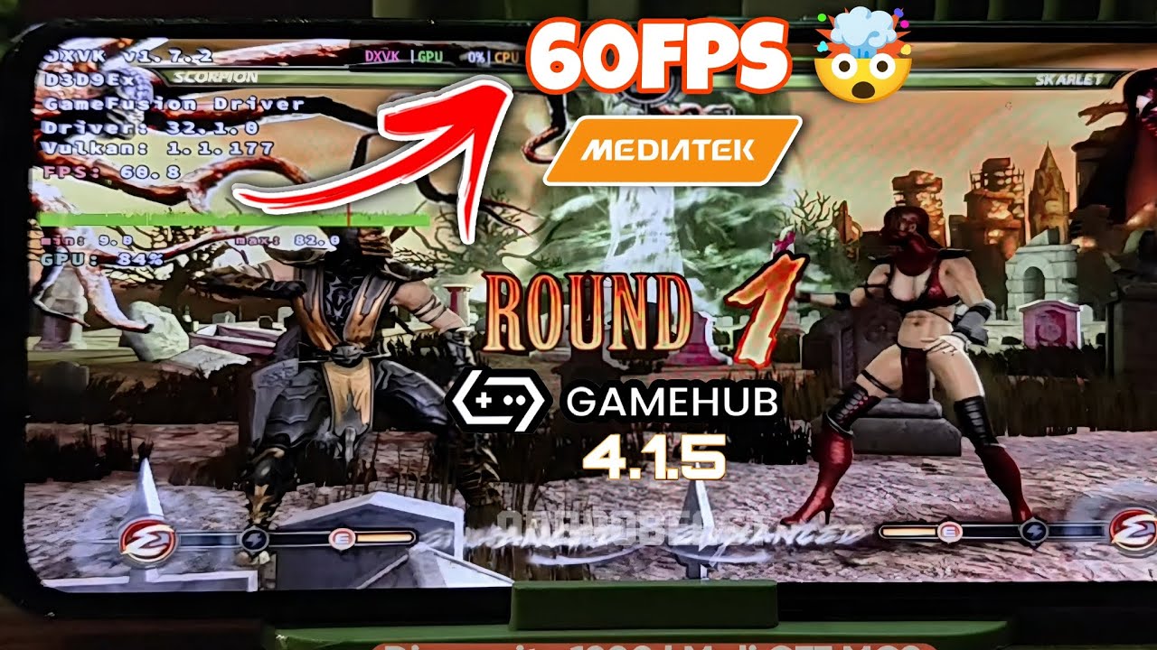 Mortal Kombat 9 Playable at 60 Fps on Mali | Gamehub 4.1.5 | Dimensity 1200