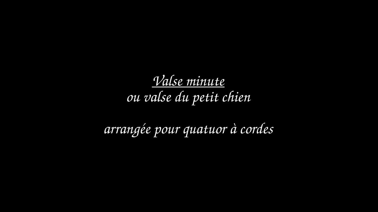 Valse minute d'après Chopin
