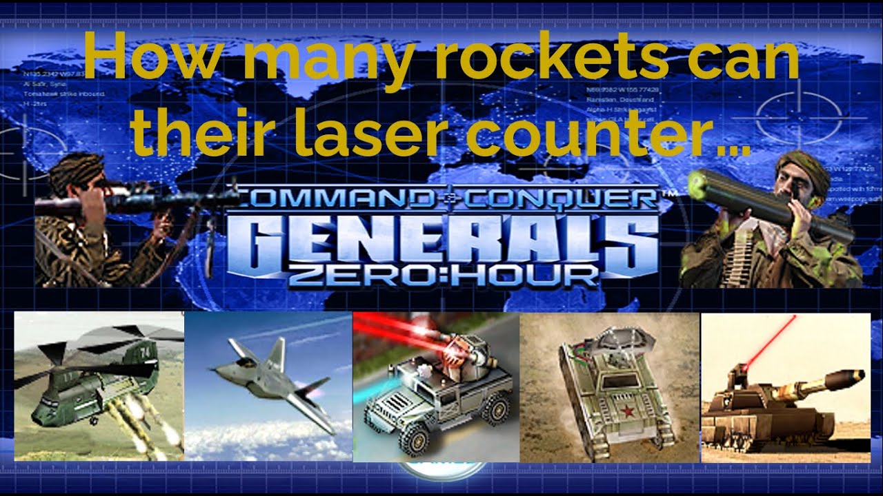 Command and Conquer Generals ZeroHour - How many rockets can the Point Defense Laser Beam counter -