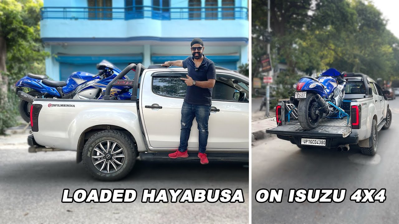 how to LOAD a motorcycle on ISUZU Truck!