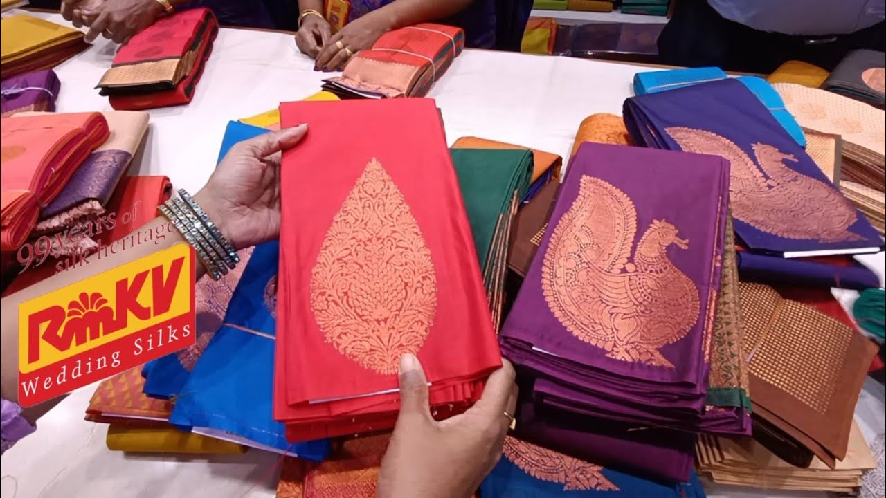 RMKV Diwali Silk Sarees 🪔| Soft Silk Saree Organza Embroidery Silk| Soft Poonam Work Saree Rs.275