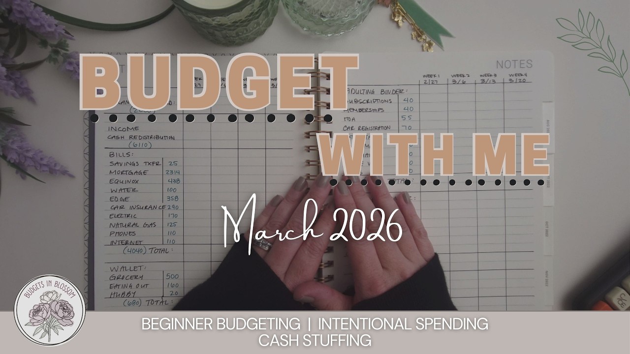 Budget with Me🍀| March 2026 | Self Reflection & Some BIG Changes | Zero Based Budget | Cash Stuffing