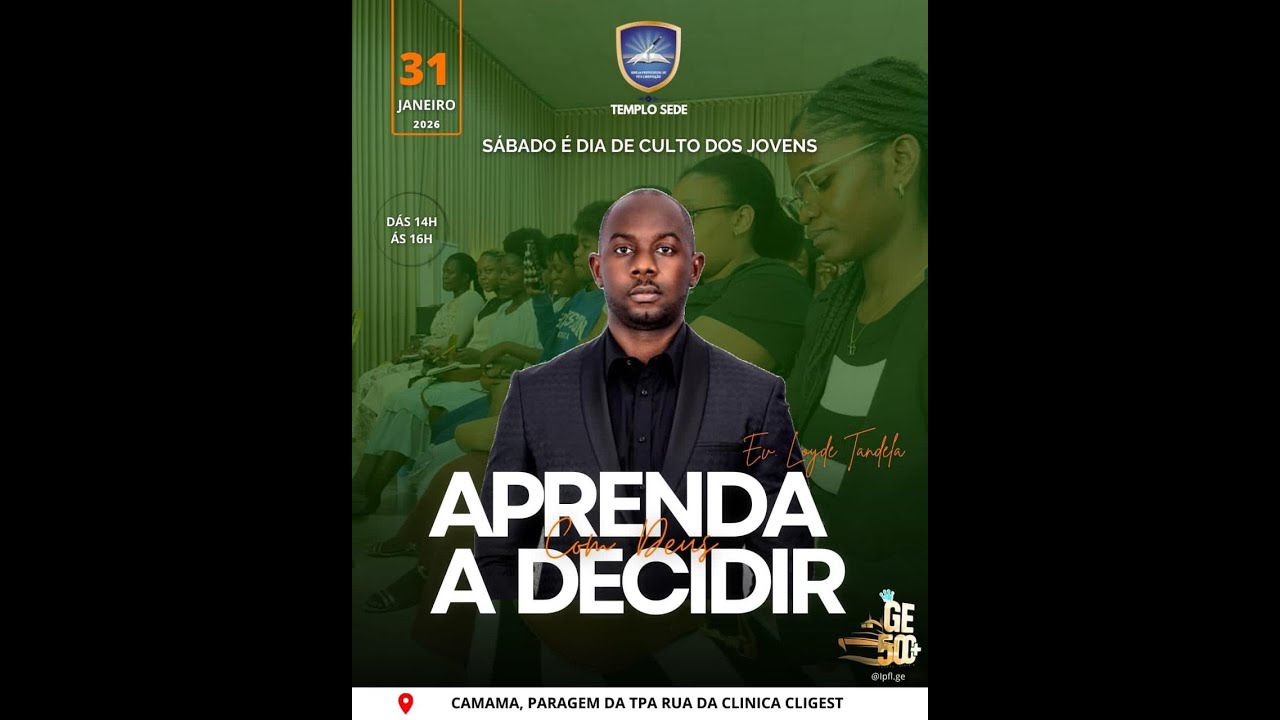 Culto da Juventude II 31 De Janeiro De 2026 II Tema: Aprenda a decidir com Deus.