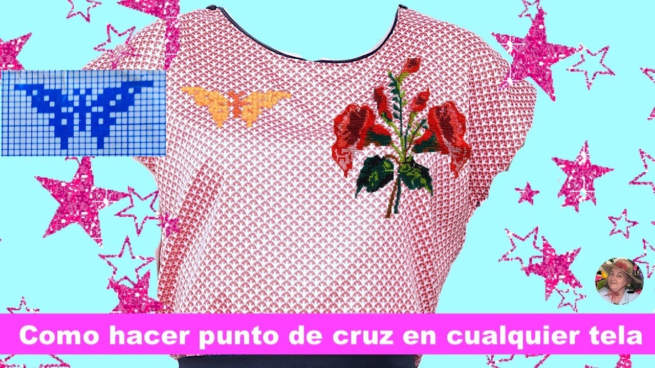 Como hacer punto de cruz en cualquier tela #240