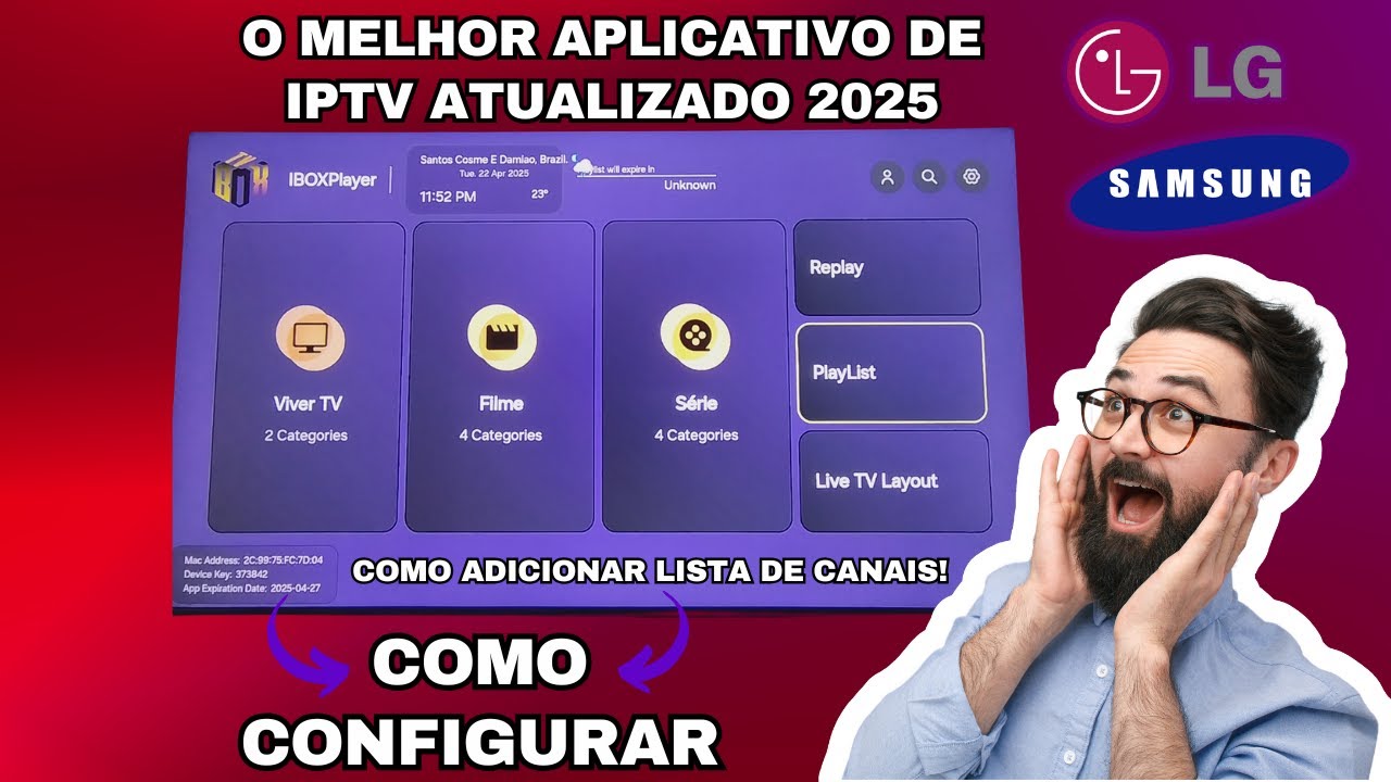 IBO XPLAYER 2025 - Conhe&ccedil;a O Melhor Aplicativo IPTV do Brasil I Como Configurar na TV Samsung, e LG.