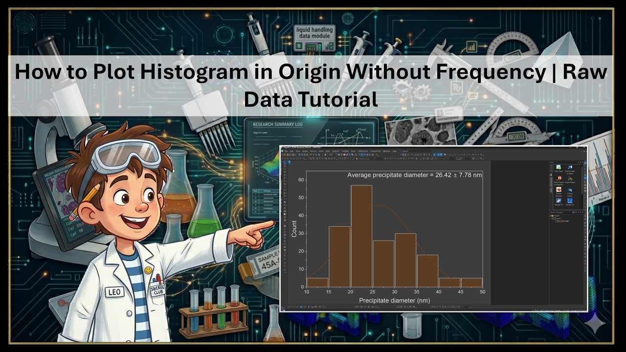 How to Plot Histogram in Origin Without Frequency | Raw Data Tutorial