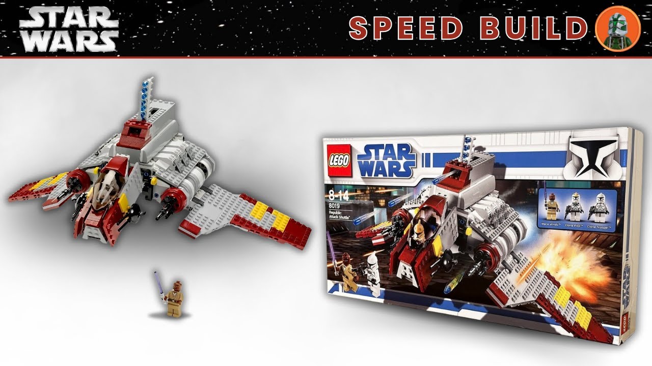 ⚡️ Full Speed Build｜LEGO Star Wars 8019 Republic Attack Shuttle