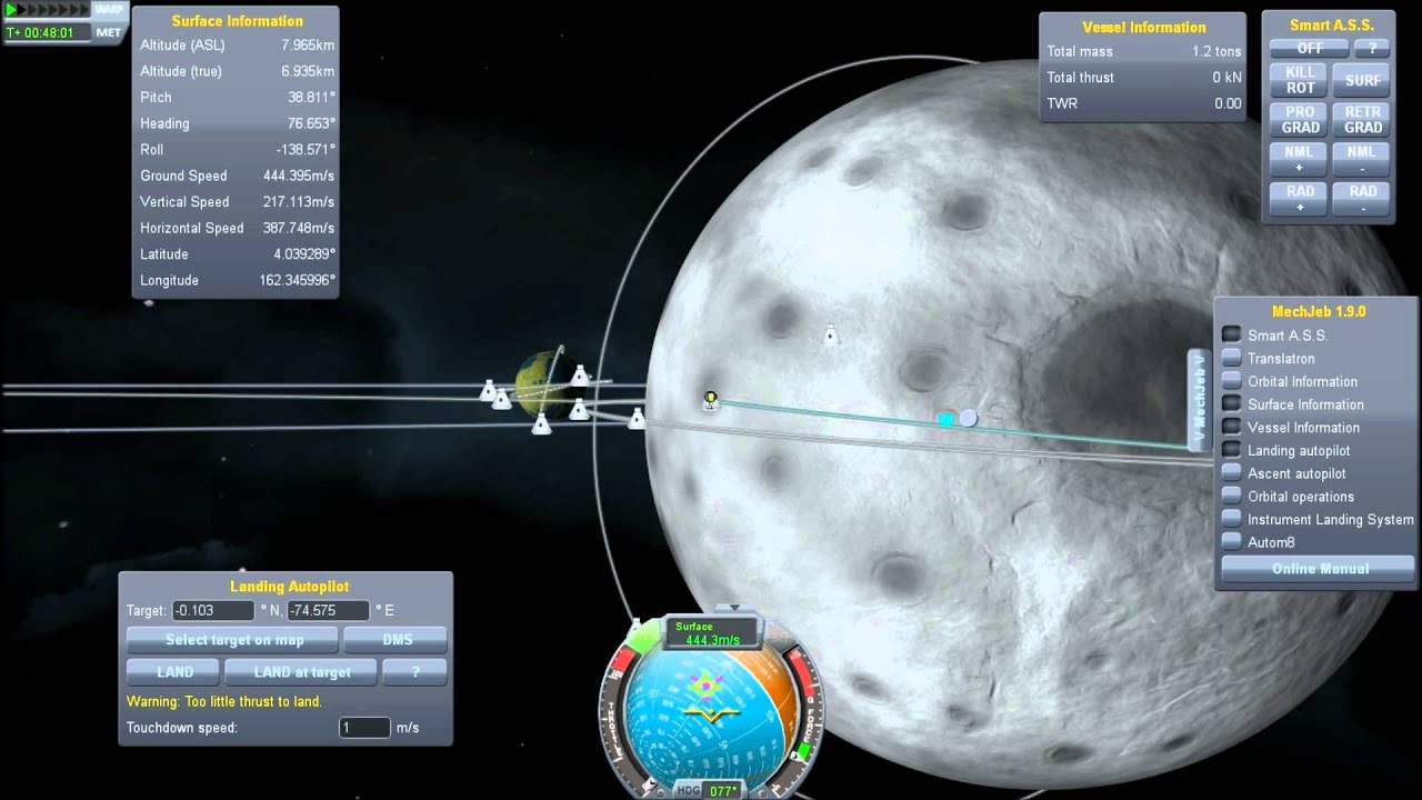 Simulated Interplanetary Mission - Mun Landing & Return - Kerbal Space Program