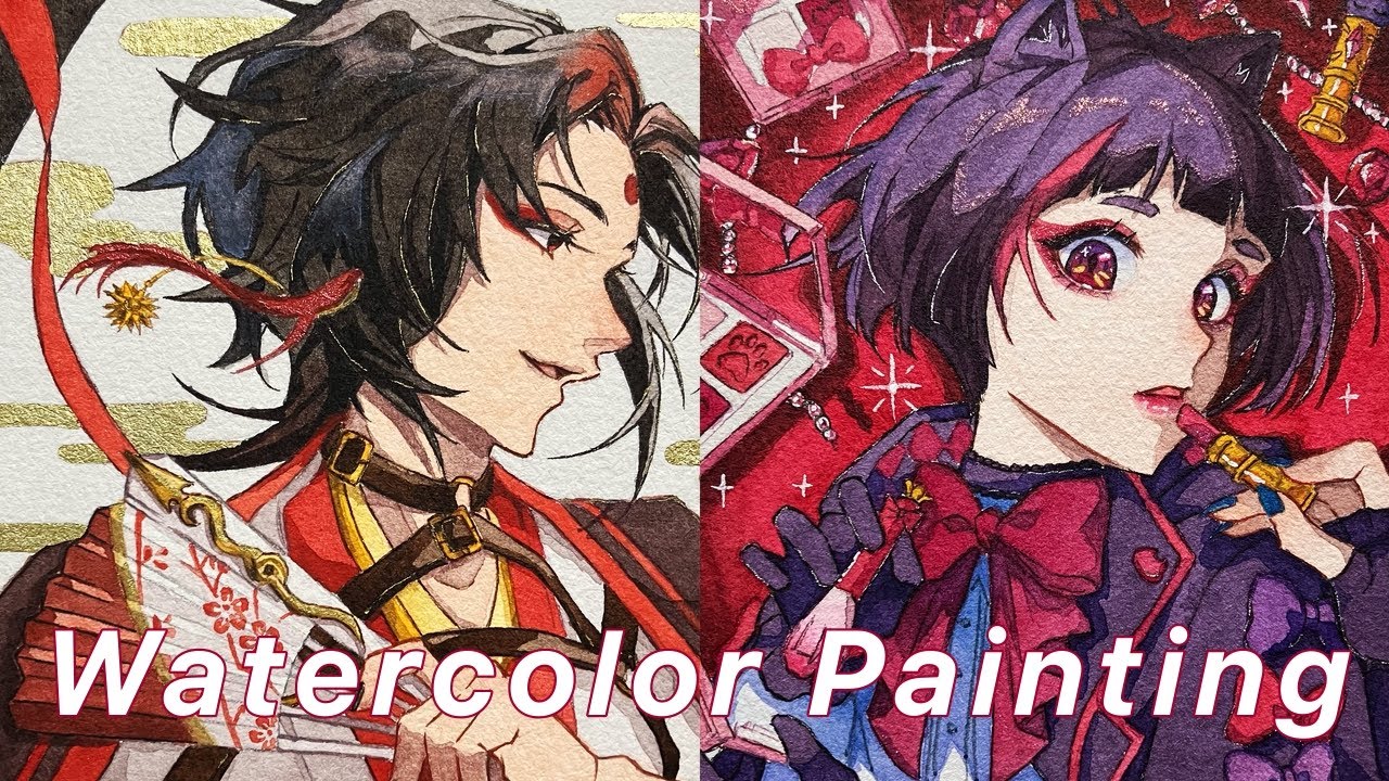 【透明水彩】アナログイラストメイキング| Watercolor Painting