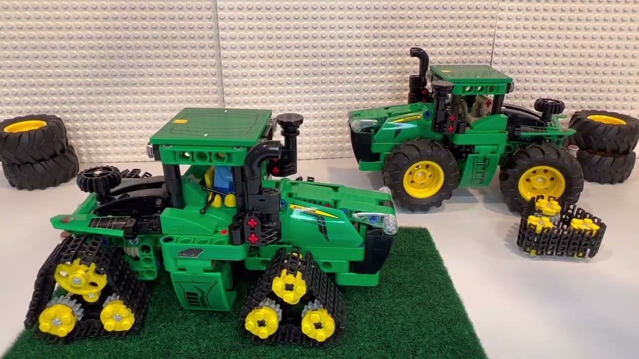 modified Lego quad track tractor Technic John Deere set #42136