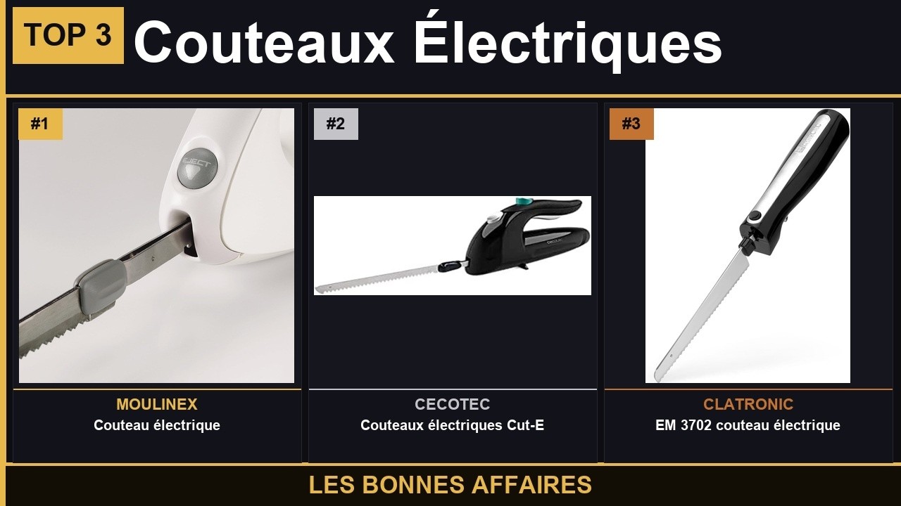 TOP 3 meilleurs Couteaux Électriques : Comparatif Complet