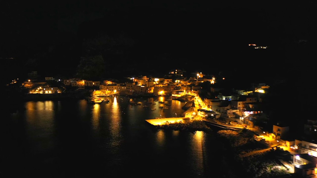 Levanzo drone night hyperlapse - Egadi Islands, Sicily, Italy - Dji Mavic 2 pro.