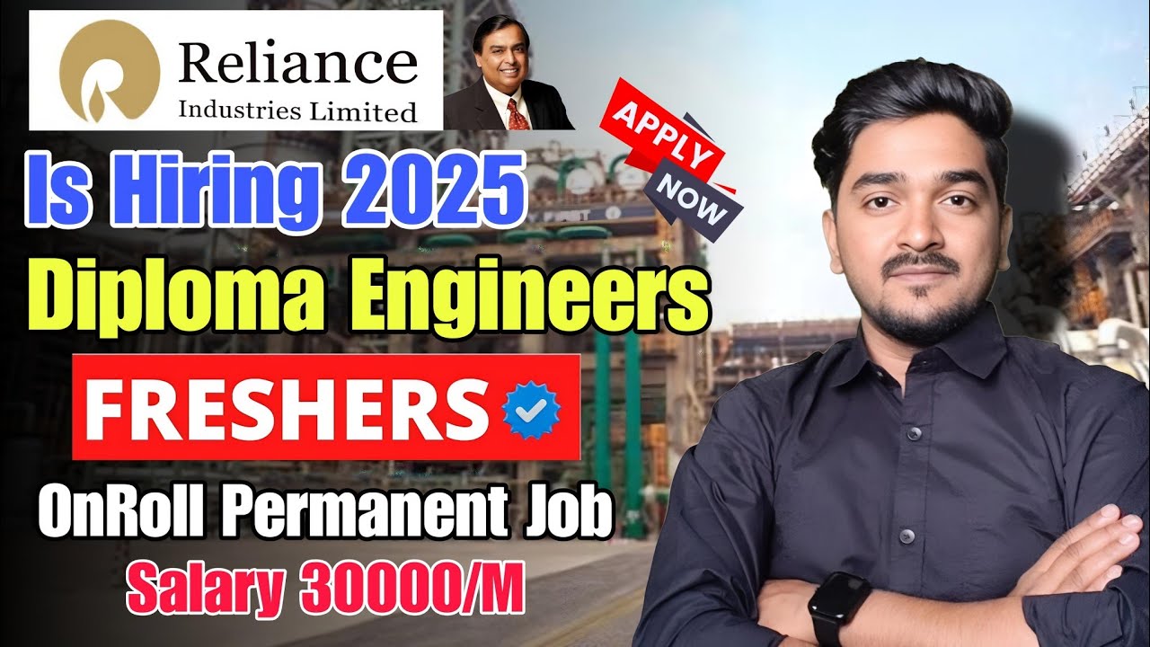 OnRoll Permanent Job For Diploma Fresher | Reliance Industries Job Vacancy 2025 | askVIKAS