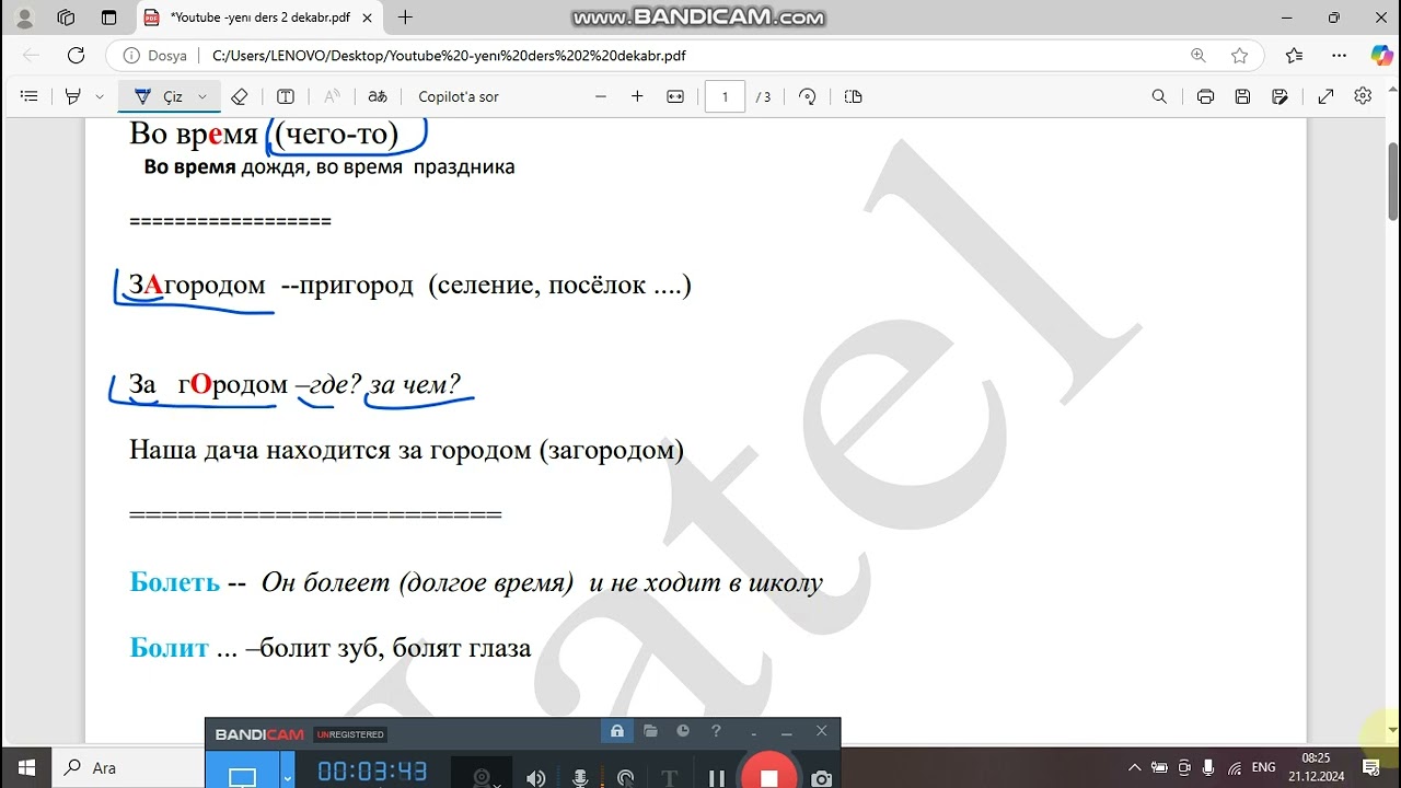 Русский язык в значениях! -Слова нашей речи! (1 часть)