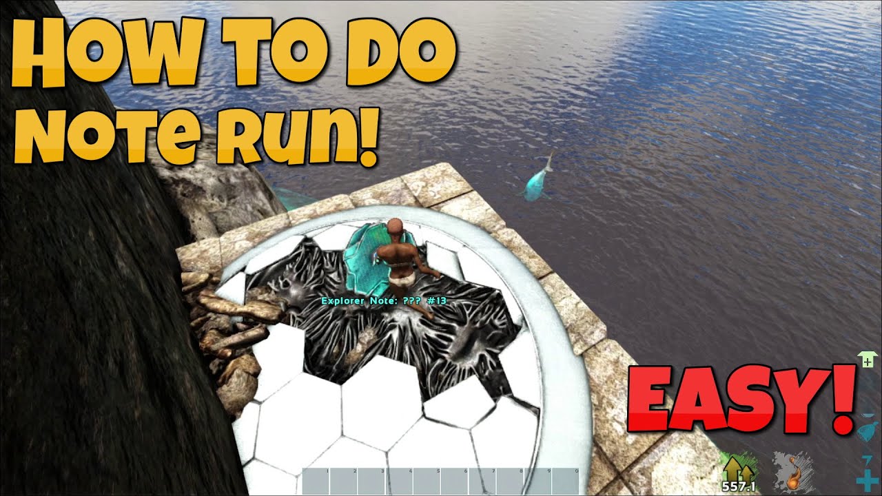 ARK Survival Evolved Note Run How To! |TheIsland