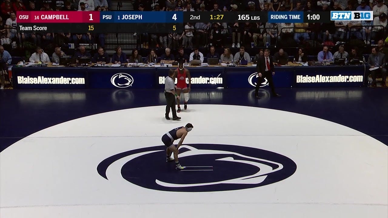 Big Ten Wrestling: 165 LBs - Ohio State's Te'Shan Campbell vs. Penn State's Vincenzo Joseph