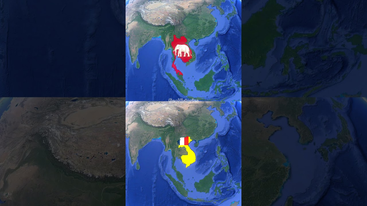 Evolution of Cambodia and Thailand #maps #history #historymap