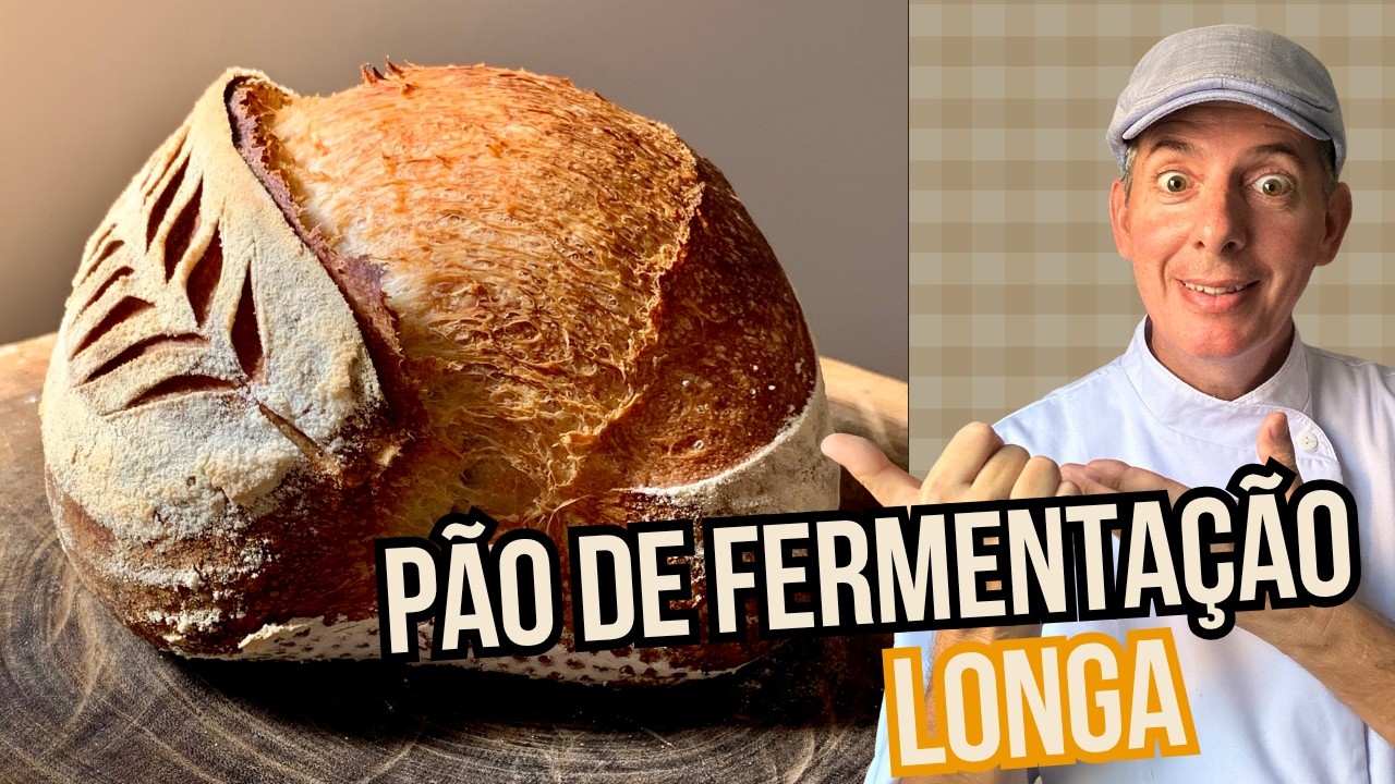 Minha melhor receita de pão de fermentação natural sem sovar! Fermentação longa, método fácil!